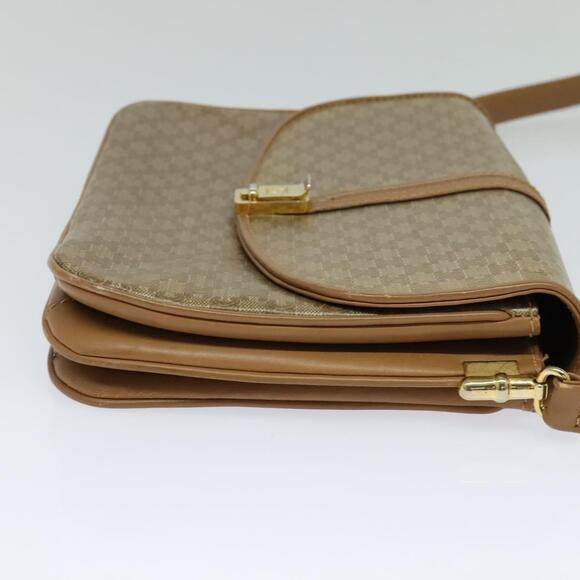 CELINE Macadam Canvas Shoulder Bag Pvc Leather Beige - Picture 5 of 13